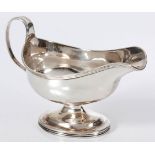 A GEORGE III SILVER SAUCE BOAT, LONDON, 1809