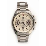 A GENTLEMAN'S STAINLESS STEEL WRISTWATCH, TAG HEUER GRAND CARRERA CALIBRE 17 RS CHRONOGRAPH
