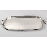 A GEORGE VI SILVER TRAY, FRANK COBB AND CO LIMITED, SHEFFIELD, 1945