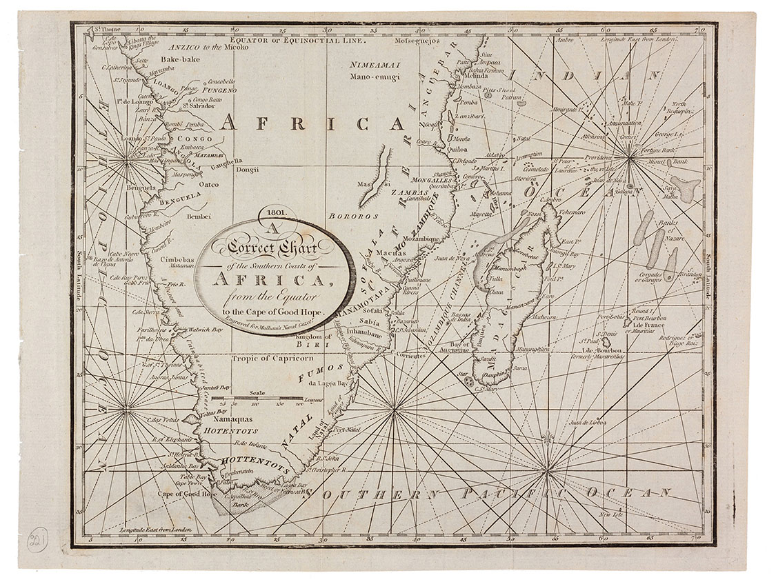 A CORRECT CHART OF SOUTHERN COASTS OF AFRICA, FROM THE EQUATOR TO THE CAPE OF GOOD HOPE