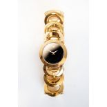 A LADY'S GOLD-PLATED WRISTWATCH, MOVADO RONDIRO