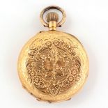 AN 18CT GOLD HUNTER-CASED POCKET WATCH