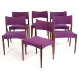 A SET OF SIX ROSEWOOD MODEL 60 DINING CHAIRS DESIGNED BY VILLY SCHOU ANDERSEN, DENMARK