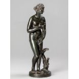 AN ITALIAN PATINATED BRONZE FIGURE OF A NUDE AFTER THE ANTIQUE SABATINO & FILS FOUNDRY, EARLY 20TH C