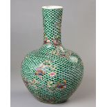 A CHINESE FAMILLE ROSE 'PHOENIX AND PEONY' BOTTLE VASE, TIANQIPING, QING DYNASTY, LATE 19TH CENT