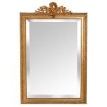 A LOUIS XVI STYLE GILTWOOD MIRROR