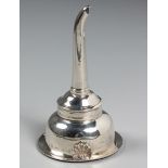 A WILLIAM IV SILVER TWO PIECE WINE FUNNEL, ELDER AND CO, EDINBURGH, 1833