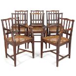 A SET OF EIGHT CAPE NEO-CLASSICAL STINKWOOD CHAIRS