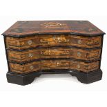 AN ITALIAN EBONISED AND INLAID COMMODE, 18TH CENTURY