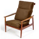 A TEAK FD-164 LOUNGE CHAIR, DESIGNED BY ARNE VODDER, 1960S