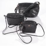 A GROUP OF VINTAGE EXOTIC LEATHER HANDBAGS