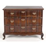 A CAPE LINENFOLD CHEST-OF-DRAWERS