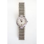 A LADY'S STAINLESS STEEL WRISTWATCH, MICHEL HERBELIN PERLE