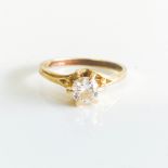 A DIAMOND SOLITAIRE RING