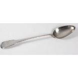 A GEORGE III SILVER FIDDLE-PATTERN BASTING SPOON, WILIAM ELEY, WILLIAM FEARN AND WILLIAM CHAWNER, LO