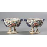 A PAIR OF MASON'S IRONSTONE PEDESTAL DISHES, 1813 - 1820