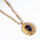 A VICTORIAN AMETHYST PENDANT