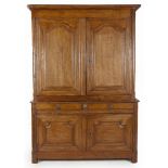 A FRENCH OAK CUPBOARD, 19TH CENTURY