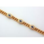 A SAPPHIRE AND DIAMOND BRACELET