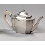 A GEORGE V SILVER TEA POT, J PARKES AND CO, LONDON, 1927