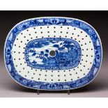A RARE CHINESE BLUE AND WHITE STRAINER, QING DYNASTY, QIANLONG 1735 - 1796