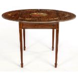 A GEORGE III MAHOGANY AND PAINTED PEMBROKE TABLE