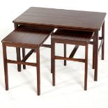 A SET OF MAHOGANY NESTING TABLES, DESIGNED BY JOHN TABRAHAM FOR KALLENBACH