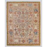 All Silk Geometric Carpet Design Suzani