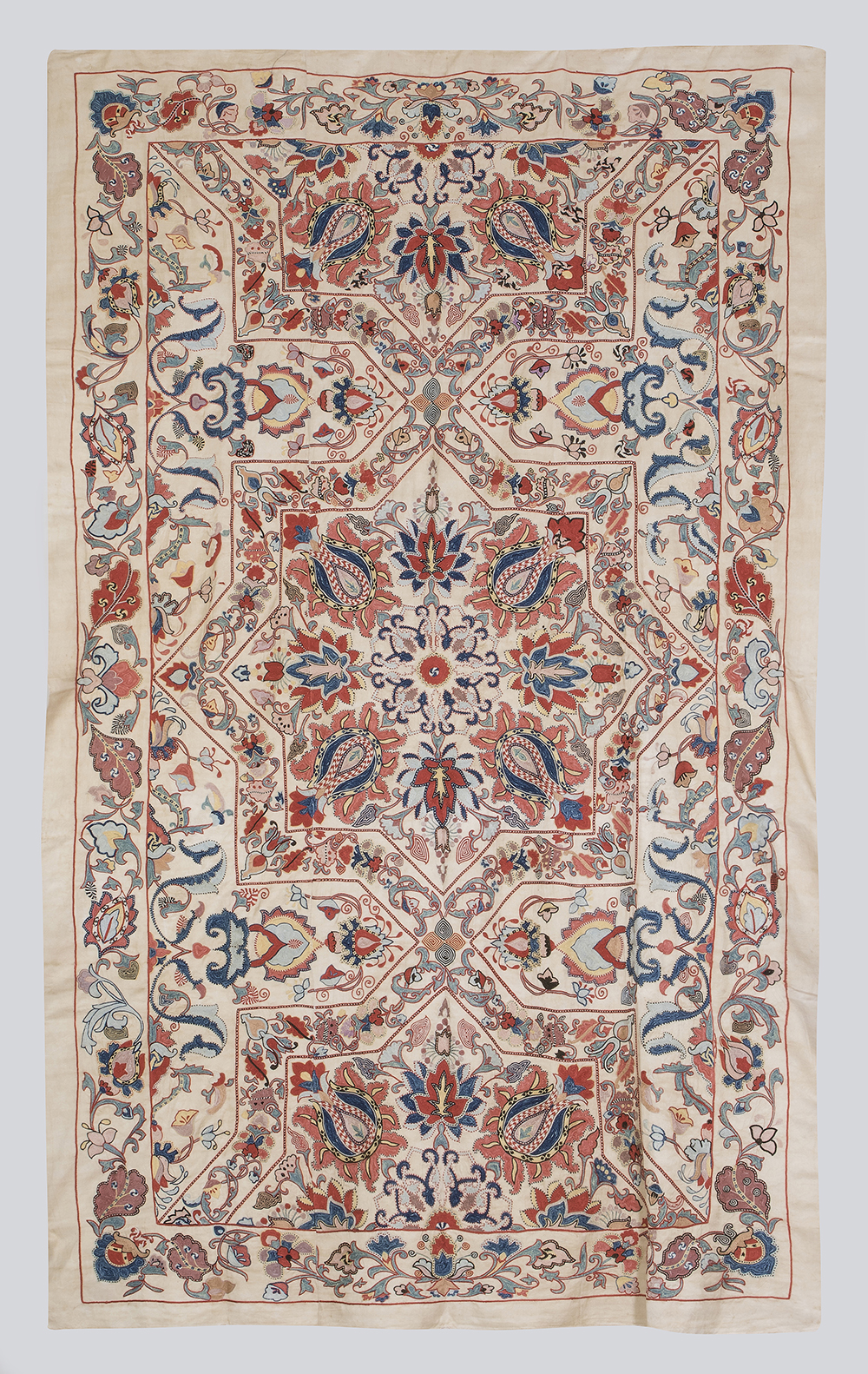 All Silk Royal Ottoman Carpet Design with Tulips