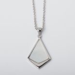 SILVER MOTHER OF PEARL NECKLACE