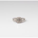 9CT WHITE GOLD WHITE SAPPHIRE AND DIAMOND PROMISE RING