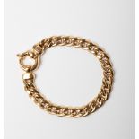 A 9CT GOLD CURB BRACELET