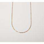 A 9CT GOLD AND SILVER BONDED ROLO CHAIN