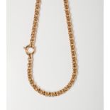 A 9CT GOLD BELCHER CHAIN