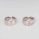 SILVER HINGED HOOP EARRINGS