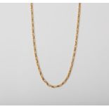 A 14CT GOLD FANCY LINK CHAIN