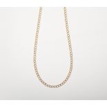 A 9CT GOLD AND SILVER BONDED FANCY LINK CHAIN