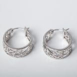 STERLING SILVER CHETE HOOP EARRINGS