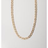 A 9CT GOLD AND SILVER BONDED MARINER CHAIN