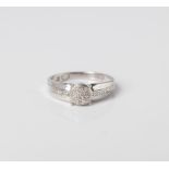 SILVER MULTISTONE DIAMOND DRESS RING