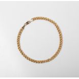 A 9CT GOLD BELCHER BRACELET