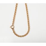 A 9CT GOLD BELCHER CHAIN