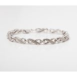 A SILVER DIAMOND INFINITY BRACELET