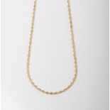 A 9CT GOLD TWISTED ROPE CHAIN