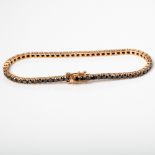 18CT ROSE GOLD BLACK DIAMOND TENNIS BRACELET