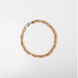 A 9CT GOLD ROPE BRACELET