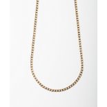 A 9CT GOLD SQUARE CURB CHAIN