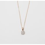 9CT YELLOW GOLD MULTISTONE PENDANT