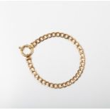 A 9CT GOLD CURB BRACELET