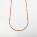 A 9CT GOLD DOUBLE CABLE CHAIN